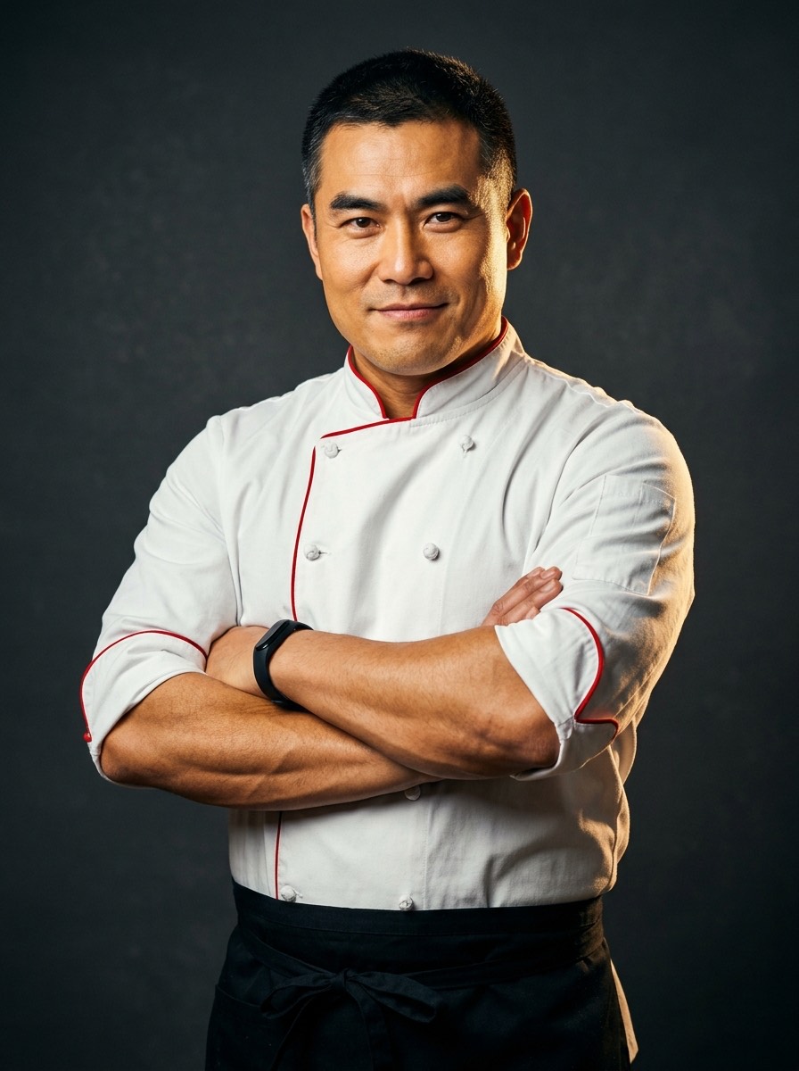 Chef Chen — full character reference sheet