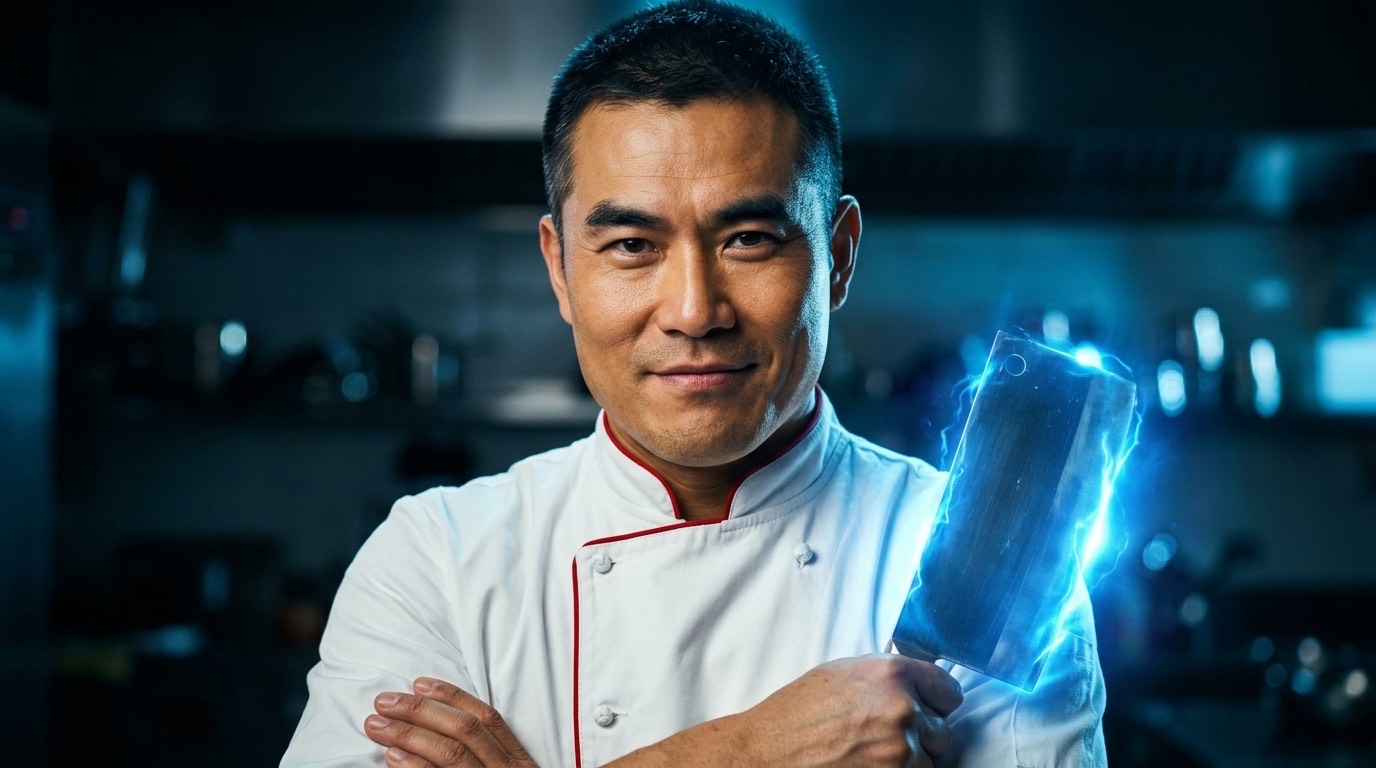 Kitchen prep, wide angle