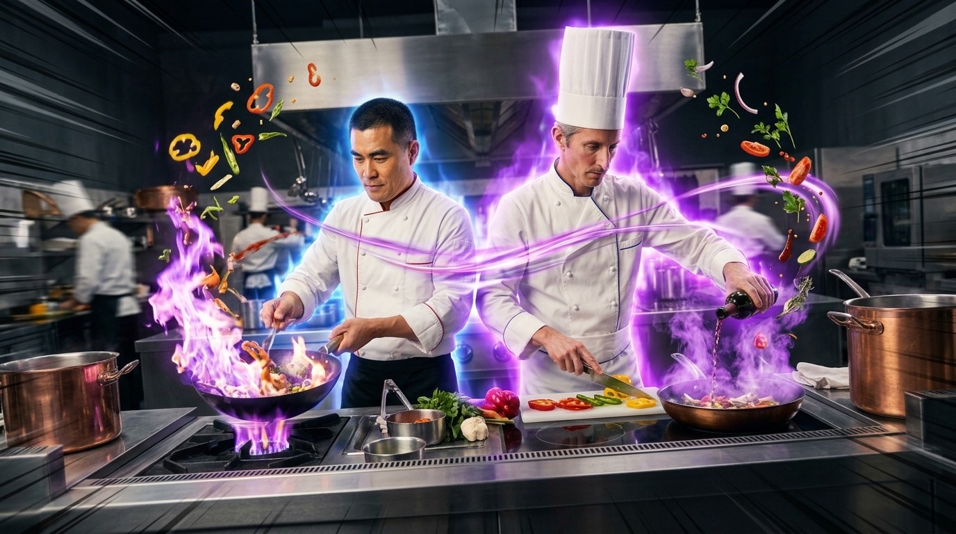 Dish presentation, judges