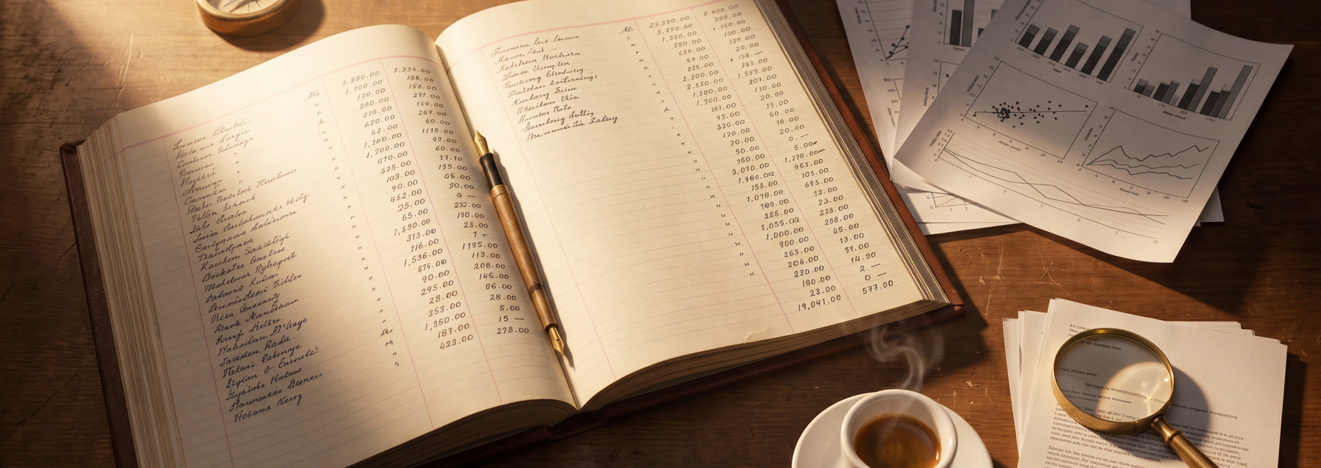 Leather-bound ledger with handwritten transfer-fee entries.