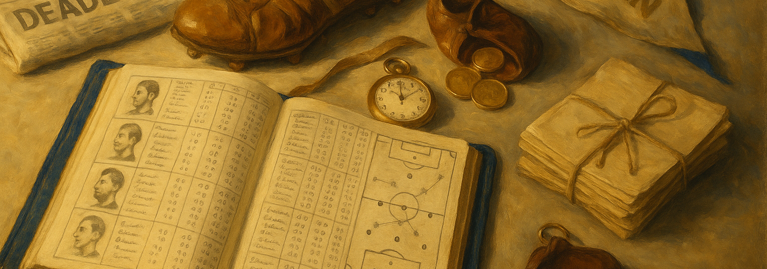 Cover hero — notebook still-life with hand-drawn xG curve.